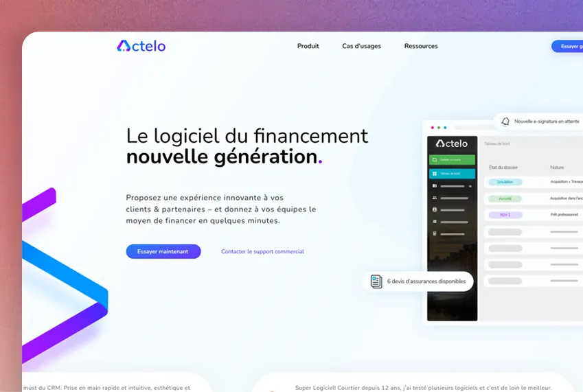 Actelo — Site & univers graphique