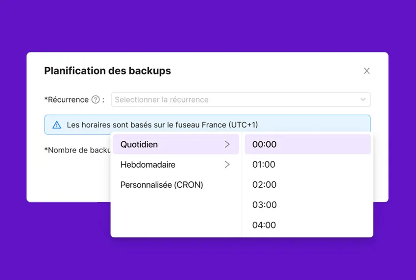 Ofleet — Backups incrémentaux