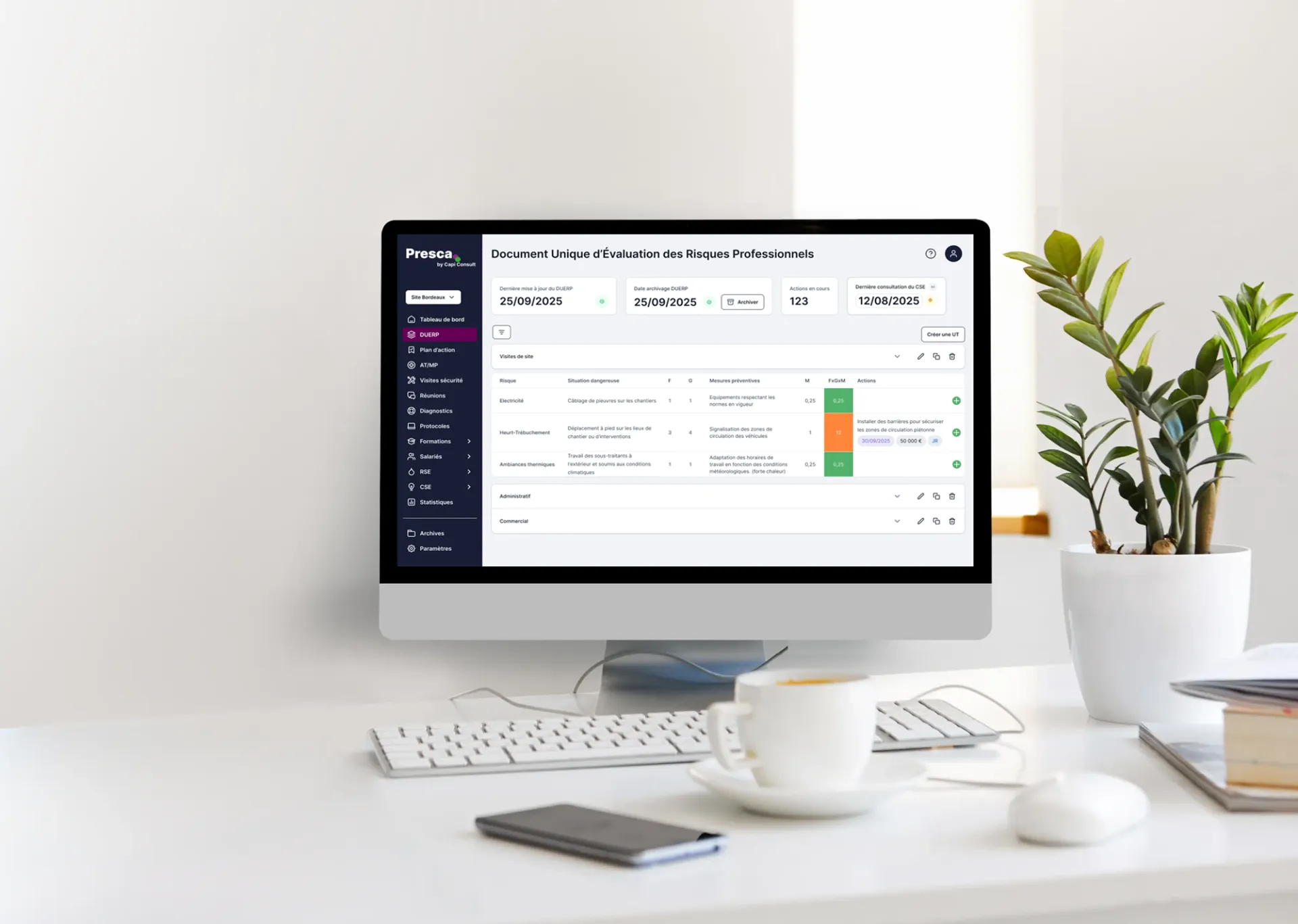 Capture du projet Presca