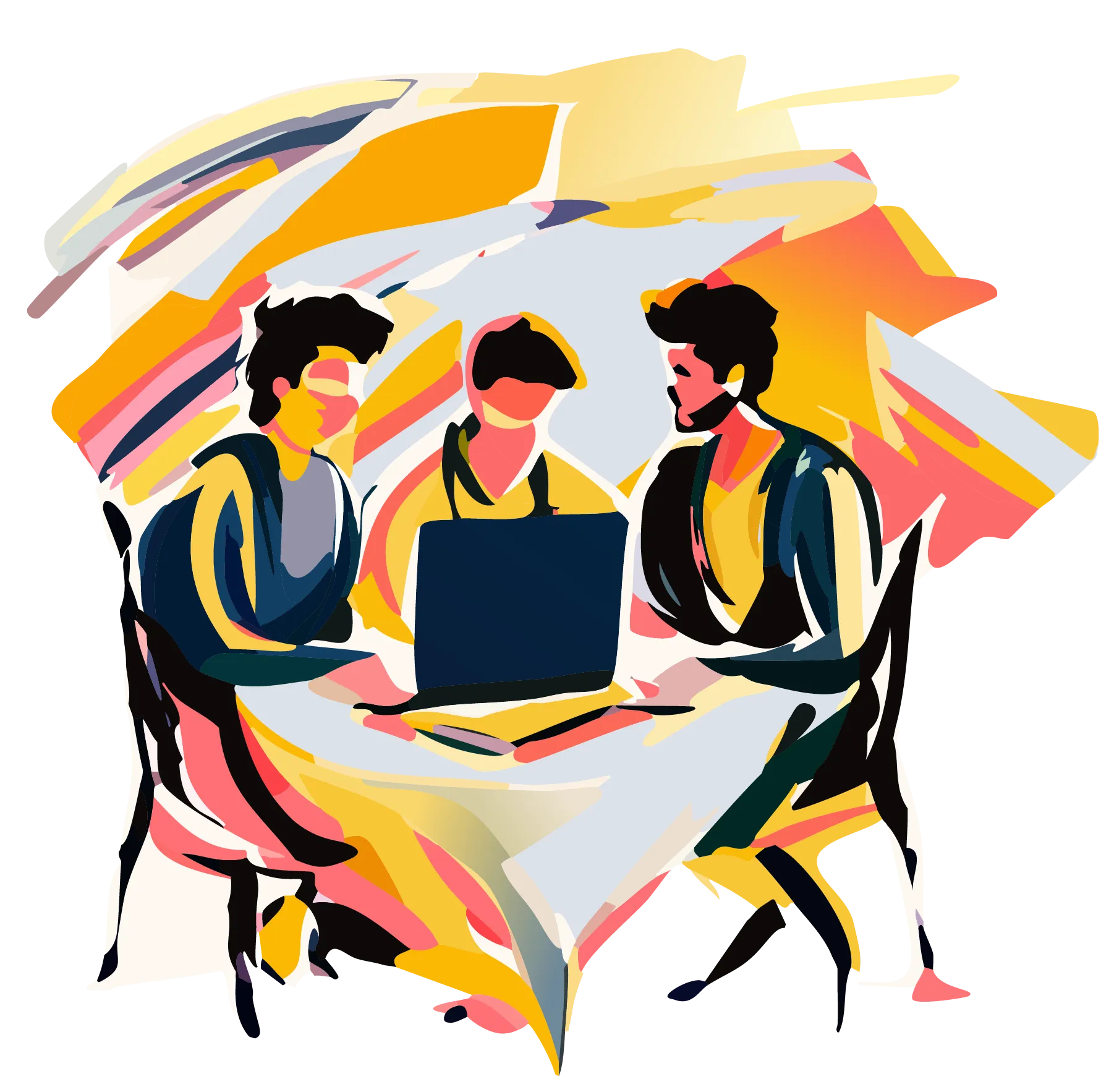 Illustration travail d'équipe